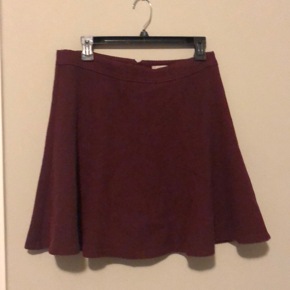 LOFT cranberry skater skirt